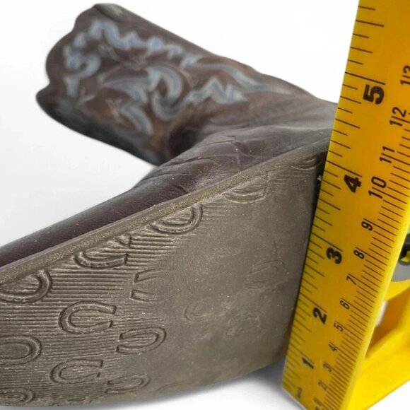 Twisted X Brown Leather Embroidered Cowgirl Western Cowboy Boots Women's 10 B - Picture 10 of 12